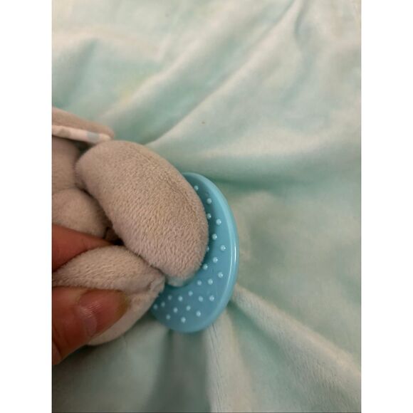 Forever Baby Elephant lovey blanket crinkle ears round teether 13"x12" replacemn - Picture 3 of 5